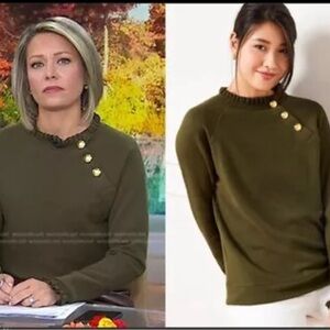 Talbots Olive Green Crew Neck Sweater